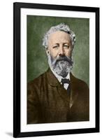 Portrait of Jules Verne by Nadar-Stefano Bianchetti-Framed Giclee Print