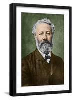 Portrait of Jules Verne by Nadar-Stefano Bianchetti-Framed Giclee Print