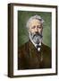 Portrait of Jules Verne by Nadar-Stefano Bianchetti-Framed Premium Giclee Print