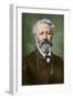 Portrait of Jules Verne by Nadar-Stefano Bianchetti-Framed Premium Giclee Print