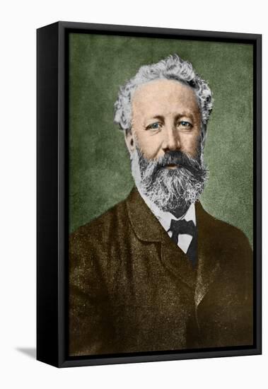 Portrait of Jules Verne by Nadar-Stefano Bianchetti-Framed Stretched Canvas