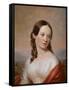 Portrait of Julia Ann Seabury, 1846 (Oil on Panel)-William Sidney Mount-Framed Stretched Canvas