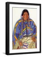 Portrait of Julia-Wades-In-The-Water, Wife to Blackfeet Chief-Lantern Press-Framed Art Print