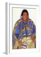 Portrait of Julia-Wades-In-The-Water, Wife to Blackfeet Chief-Lantern Press-Framed Art Print