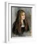 Portrait of Julie Manet (1878-1966) 1894-Pierre-Auguste Renoir-Framed Premium Giclee Print