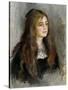 Portrait of Julie Manet (1878-1966) 1894-Pierre-Auguste Renoir-Stretched Canvas