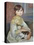 Portrait of Julie Manet or Little Girl with Cat-Pierre-Auguste Renoir-Stretched Canvas