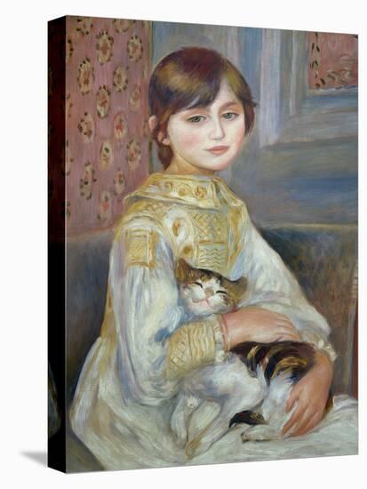 Portrait of Julie Manet or Little Girl with Cat-Pierre-Auguste Renoir-Stretched Canvas