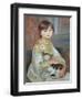 Portrait of Julie Manet or Little Girl with Cat-Pierre-Auguste Renoir-Framed Giclee Print