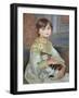 Portrait of Julie Manet or Little Girl with Cat-Pierre-Auguste Renoir-Framed Giclee Print