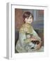 Portrait of Julie Manet or Little Girl with Cat-Pierre-Auguste Renoir-Framed Giclee Print