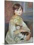 Portrait of Julie Manet or Little Girl with Cat-Pierre-Auguste Renoir-Mounted Giclee Print