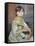 Portrait of Julie Manet or Little Girl with Cat-Pierre-Auguste Renoir-Framed Stretched Canvas