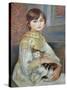 Portrait of Julie Manet or Little Girl with Cat-Pierre-Auguste Renoir-Stretched Canvas