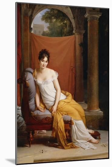 Portrait of Juliette Recamier-Francois Gerard-Mounted Giclee Print
