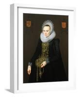 Portrait of Justina Van Teylingen, 1616-Cornelis van der Voort-Framed Giclee Print