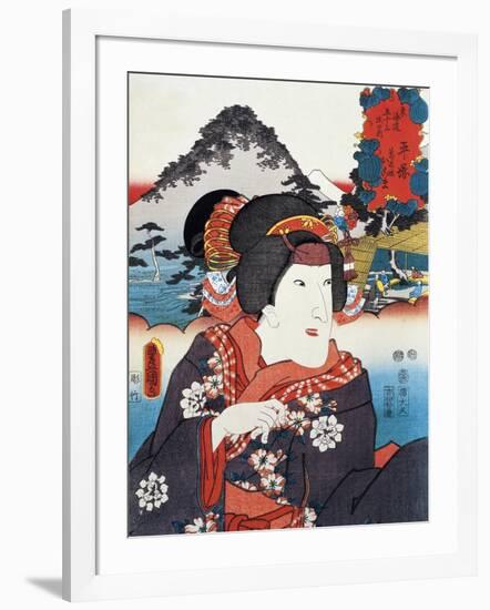 Portrait of Kabuki Theatre Actress-null-Framed Giclee Print