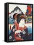 Portrait of Kabuki Theatre Actress-null-Framed Stretched Canvas