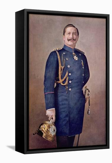 Portrait of Kaiser Wilhelm II (1859-1941) c.1900-German School-Framed Stretched Canvas