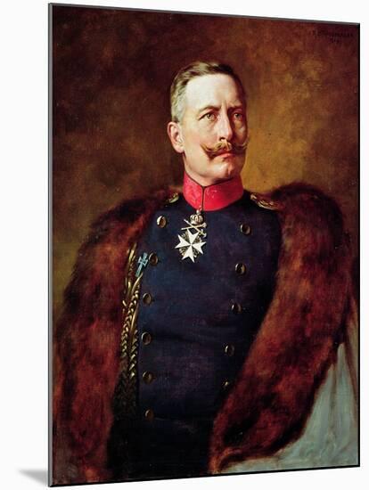 Portrait of Kaiser Wilhelm II (1859-1941)-Bruno Heinrich Strassberger-Mounted Giclee Print