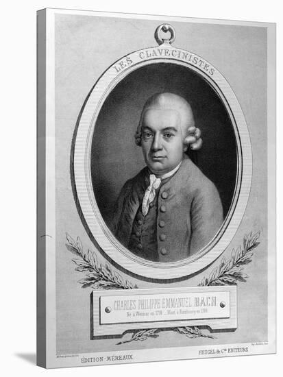 Portrait of Karl Philipp Emmanuel Bach-French School-Stretched Canvas