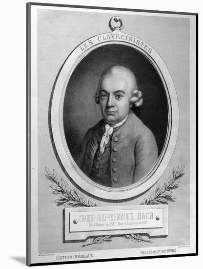 Portrait of Karl Philipp Emmanuel Bach-French School-Mounted Giclee Print