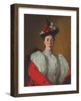 Portrait of Katherine Cavenaugh, 1897 (Oil on Canvas)-Frank Weston Benson-Framed Giclee Print