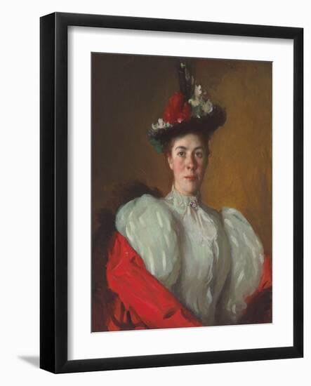 Portrait of Katherine Cavenaugh, 1897 (Oil on Canvas)-Frank Weston Benson-Framed Giclee Print