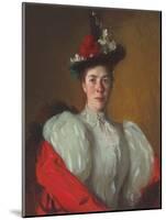 Portrait of Katherine Cavenaugh, 1897 (Oil on Canvas)-Frank Weston Benson-Mounted Giclee Print