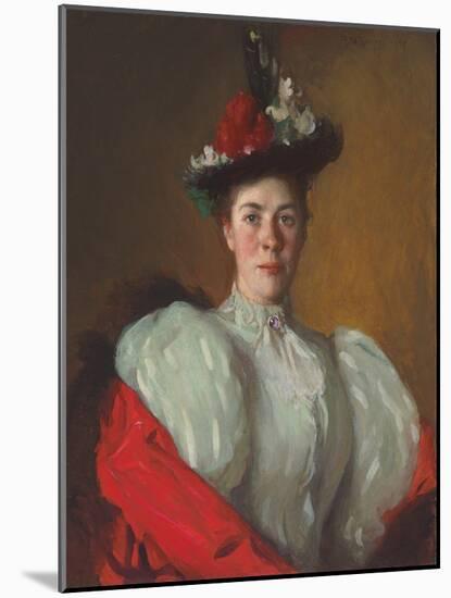 Portrait of Katherine Cavenaugh, 1897 (Oil on Canvas)-Frank Weston Benson-Mounted Giclee Print