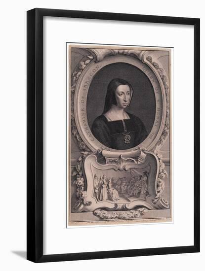 Portrait of Katherine of Aragon, after Arthur Pond-Jacobus Houbracken-Framed Giclee Print