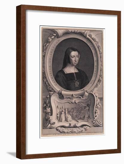 Portrait of Katherine of Aragon, after Arthur Pond-Jacobus Houbracken-Framed Giclee Print