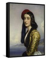 Portrait of Khatarina Botzaris, 1841-Joseph Karl Stieler-Framed Stretched Canvas