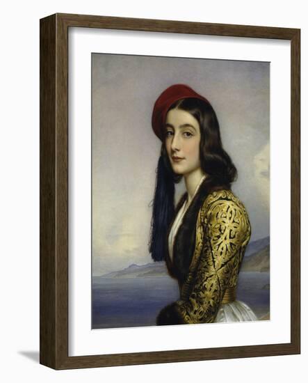 Portrait of Khatarina Botzaris, 1841-Joseph Karl Stieler-Framed Giclee Print