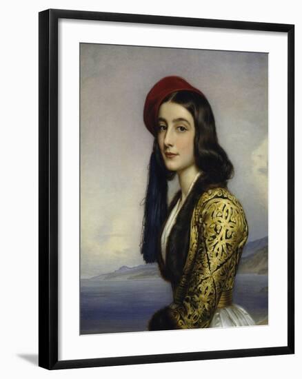 Portrait of Khatarina Botzaris, 1841-Joseph Karl Stieler-Framed Giclee Print