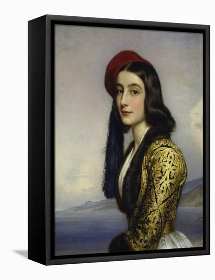 Portrait of Khatarina Botzaris, 1841-Joseph Karl Stieler-Framed Stretched Canvas