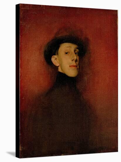 Portrait of King Alfonso XIII of Spain (Stud)-Ramon Casas-Stretched Canvas