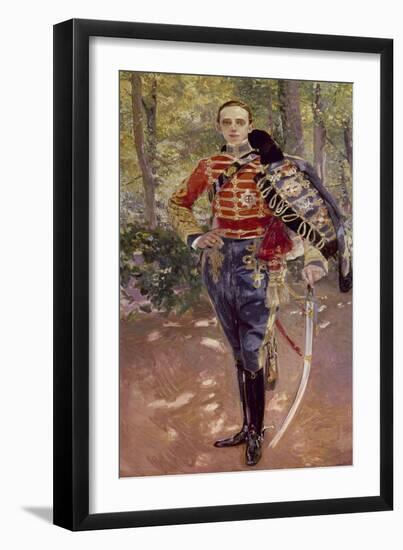 Portrait of King Alfonso Xiii Wearing the Uniform of the Hussars, 1907-Joaquín Sorolla y Bastida-Framed Giclee Print