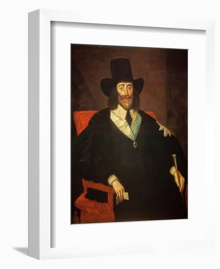 Portrait of King Charles I (1625-49) at His Trial (See also 162534 and 245466)-Edward Bower-Framed Giclee Print