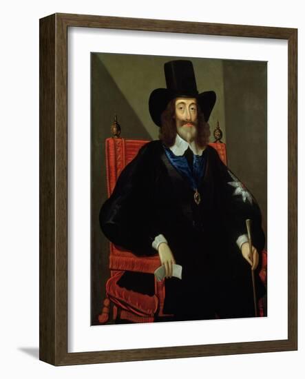 Portrait of King Charles I (1625-49) at His Trial-Edward Bower-Framed Giclee Print