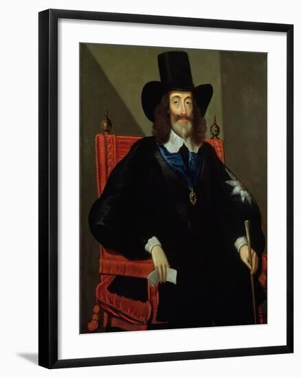 Portrait of King Charles I (1625-49) at His Trial-Edward Bower-Framed Giclee Print