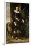 Portrait of King Charles I Wearing the Order of the Garter, with a Dog by His Side-Sir Anthony Van Dyck-Framed Giclee Print