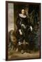 Portrait of King Charles I Wearing the Order of the Garter, with a Dog by His Side-Sir Anthony Van Dyck-Framed Giclee Print