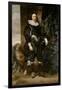 Portrait of King Charles I Wearing the Order of the Garter, with a Dog by His Side-Sir Anthony Van Dyck-Framed Giclee Print