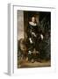 Portrait of King Charles I Wearing the Order of the Garter, with a Dog by His Side-Sir Anthony Van Dyck-Framed Giclee Print