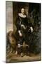 Portrait of King Charles I Wearing the Order of the Garter, with a Dog by His Side-Sir Anthony Van Dyck-Mounted Giclee Print