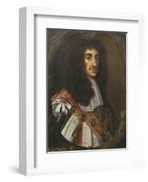 Portrait of King Charles II, Wearing Garter Robes-Sir Peter Lely-Framed Giclee Print