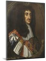 Portrait of King Charles II, Wearing Garter Robes-Sir Peter Lely-Mounted Giclee Print