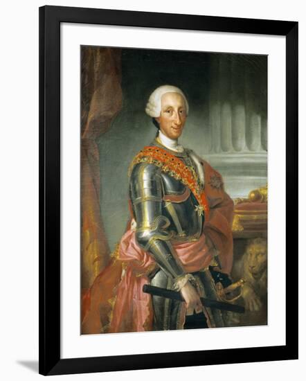 Portrait of King Charles III of Spain-Anton Raphael Mengs-Framed Giclee Print