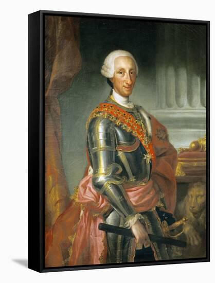 Portrait of King Charles III of Spain-Anton Raphael Mengs-Framed Stretched Canvas